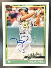 2026 Topps 1991 Topps Autographs Mark McGwire #91A-MMG card
