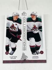 Clayton Keller / Logan Cooley 2023 SP Authentic Collaborations card