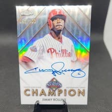 2025 Topps Chrome World Series Champion Autographs Jimmy Rollins #WSC-JR card