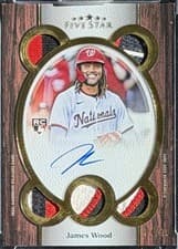 2025 Topps Five Star Quintuple Relic Autographs James Wood #QRA-JW card