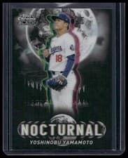 2025 Topps Chrome Black Nocturnal Yoshinobu Yamamoto #NOC-8 card