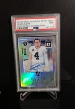 Derek Carr 2018 Donruss Optic Elite Series Autograph card