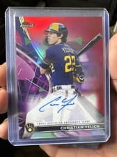 Christian Yelich 2021 Topps Finest Autographs card