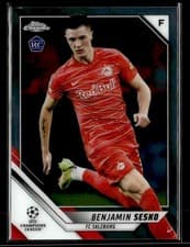 Benjamin Sesko 2021 Topps Chrome UEFA Champions League card