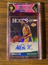Magic Johnson 2019 Panini Hoops Premium Stock Hoops Ink card