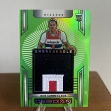 2024-25 Panini Obsidian Unbreakable Memorabilia Bub Carrington #UM-BCW card
