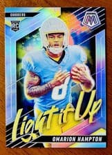 Omarion Hampton 2025 Panini Mosaic Light It Up Mosaic card