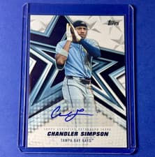 2025 Topps Update Baseball Stars Autographs Chandler Simpson #BSAU-CSI card