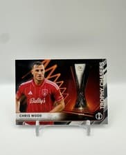 2025-26 Topps UEFA Club Competitions Trophy Chasers Chris Wood #TC-8 card