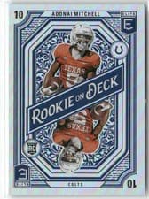 Adonai Mitchell 2024 Donruss Elite Rookie on Deck card