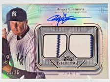 2025 Topps Sterling Seasons Autographed Relic Roger Clemens #SSA-RC card