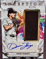 2025 Topps Inception Inception Autograph Game Relics Drew Thorpe #IAGR-DT card