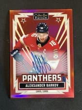 2025-26 O-Pee-Chee Platinum Retro Red Auto Aleksander Barkov #R-46 card