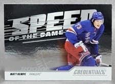 Matt Rempe 2024-25 Upper Deck Credentials Speed of the Game Rookies card