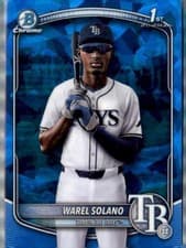 Warel Solano 2025 Bowman Chrome Sapphire Edition Prospects card