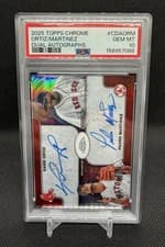 2025 Topps Chrome Dual Autographs David Ortiz / Pedro Martinez #CDA-ORM card