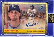 2025 Topps Chrome Platinum 1955 Topps City Variations Autographs Bobby Witt Jr. #55CVA-BW card