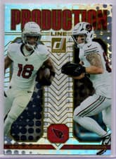 2025 Donruss Production Line Marvin Harrison Jr. / Trey McBride #18 card