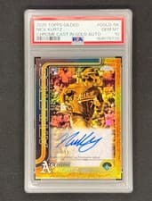 2025 Topps Gilded Collection Chrome Cast in Gold Autographs Nick Kurtz #GOLD-NK card