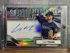 2024 Bowman Chrome Prime Chrome Signatures Cole Young #PCS-CY card