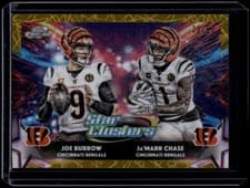 2025 Topps Cosmic Chrome Star Clusters Joe Burrow #SC-7 card