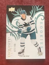 2024-25 Upper Deck Ice Exquisite Collection Rookies Collin Graf #R-43 card