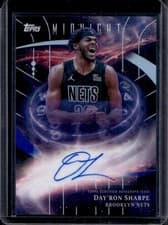 2025-26 Topps Midnight Stroke of Midnight Autographs Day'ron Sharpe #SM-DS card