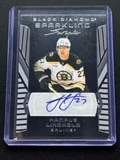 2025-26 Upper Deck Black Diamond Sparkling Scripts Hampus Lindholm #SS-HL card