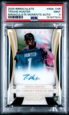 2025 Panini Immaculate Immaculate Moments Autographs Travis Hunter #3 card