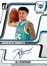 KJ Simpson 2024-25 Donruss Next Day Autographs card