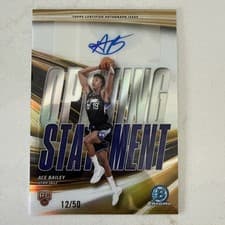 Ace Bailey 2025-26 Bowman Opening Statement Signatures card