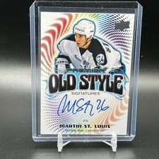 2024-25 Upper Deck Premier Old Style Signatures Martin St. Louis #OS-MS card