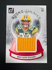 2025 Donruss Rookie Holiday Sweater Matthew Golden #SWE-MGN card