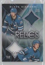 2024-25 Upper Deck Black Diamond Diamond Mine Dual Relics Logan Couture/William Eklund #DMDR-CE card