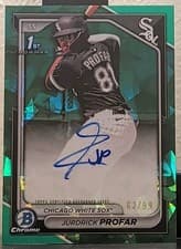 Jurdrick Profar 2024 Bowman Chrome Sapphire Edition Chrome Sapphire Prospect Autographs card