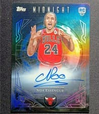 2025-26 Topps Midnight Midnight Sun Signatures Rookies Noa Essengue #MSR-NE card