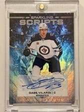 2024-25 Upper Deck Black Diamond Sparkling Scripts Gabe Vilardi #SS-GV card
