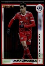 Jamal Musiala 2022 Topps Merlin Chrome UEFA Club Competitions card