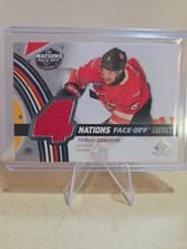 2025-26 SP Game Used 2025 4 Nations Face-Off Fabrics Travis Sanheim #4N-TS card