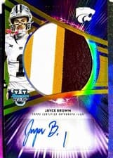 2025 Bowman University Best Prospect Jumbo Relic Autographs Refractor Jayce Brown #JRA-JB card