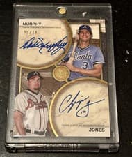 2025 Topps Museum Collection Dual On Card Autographs Dale Murphy #DA-MJ card