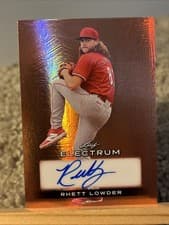 Rhett Lowder 2024 Leaf Electrum Baseball Base Autograph card