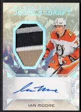 2025-26 Upper Deck Black Diamond Jewels of the Draft Rookies Auto Patch Ian Moore #JD-IM card