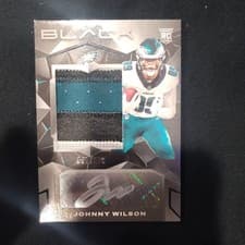 2024 Panini Black Rookie Patch Autographs Johnny Wilson #240 card