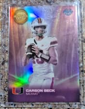 2025 Bowman University Chrome Dean's List Refractor Carson Beck #DL-4 card