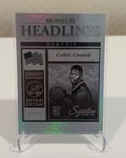 2025-26 Panini Signature Series Signature Headlines Cedric Coward #10 card