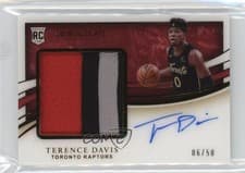 Terence Davis II 2019 Panini Immaculate Collection Premium Patch Autographs card
