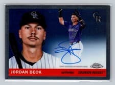 2025 Topps Chrome Platinum Autographs Jordan Beck #CPA-JB card
