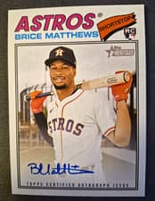 2026 Topps Heritage Real One Autographs Brice Matthews #ROA-BM card