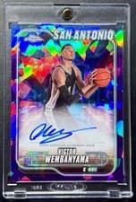 2024-25 Topps Chrome Topps Chrome Autographs Victor Wembanyama #TCA-VW card
